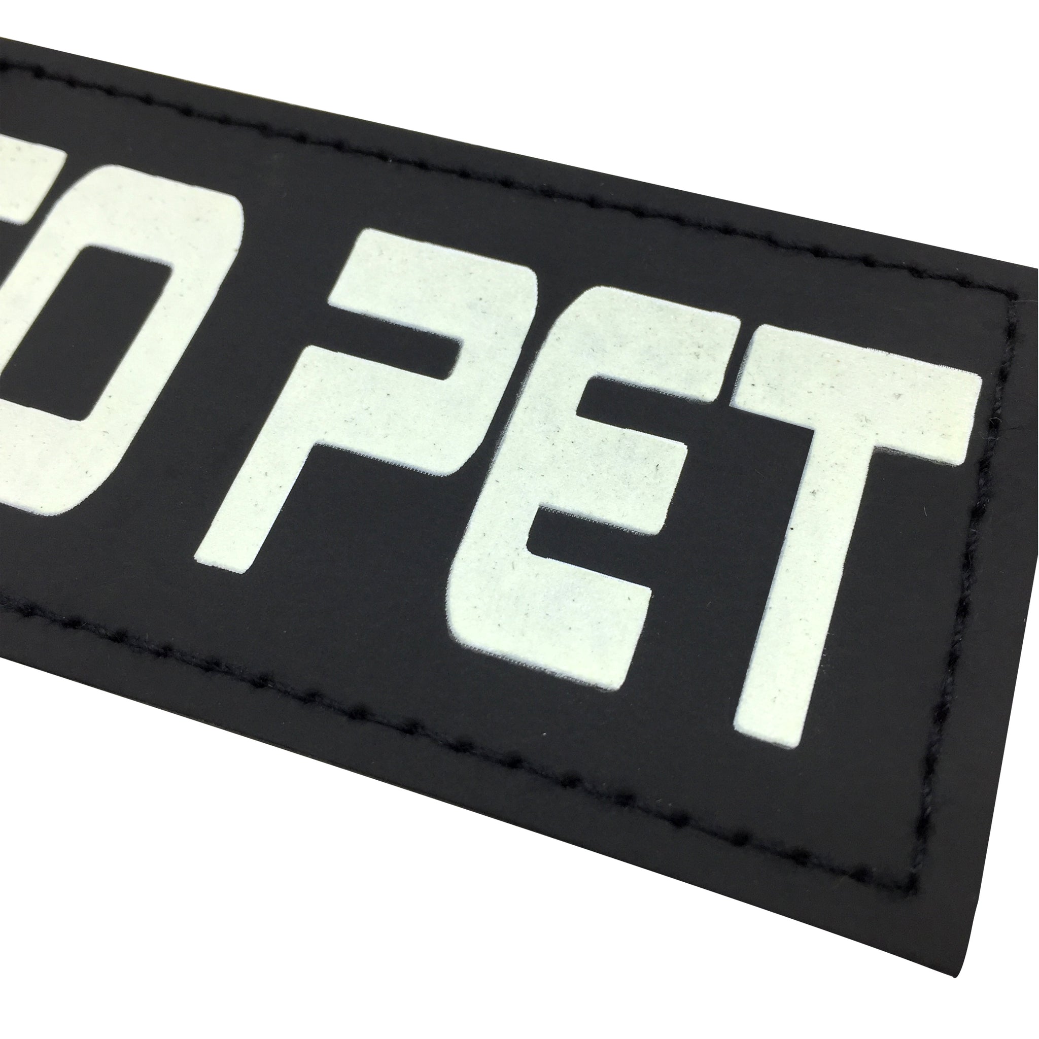 BOSS DOG Ask To Pet Nylon Dog Harness Velcro Patch, Black & White, Large 